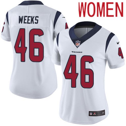 Women Houston Texans #46 Jon Weeks White Nike Vapor Limited NFL Jersey->women nfl jersey->Women Jersey